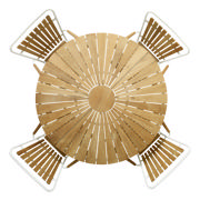 Ellen Set - Tisch 110 cm & vier Stühle - Weiß