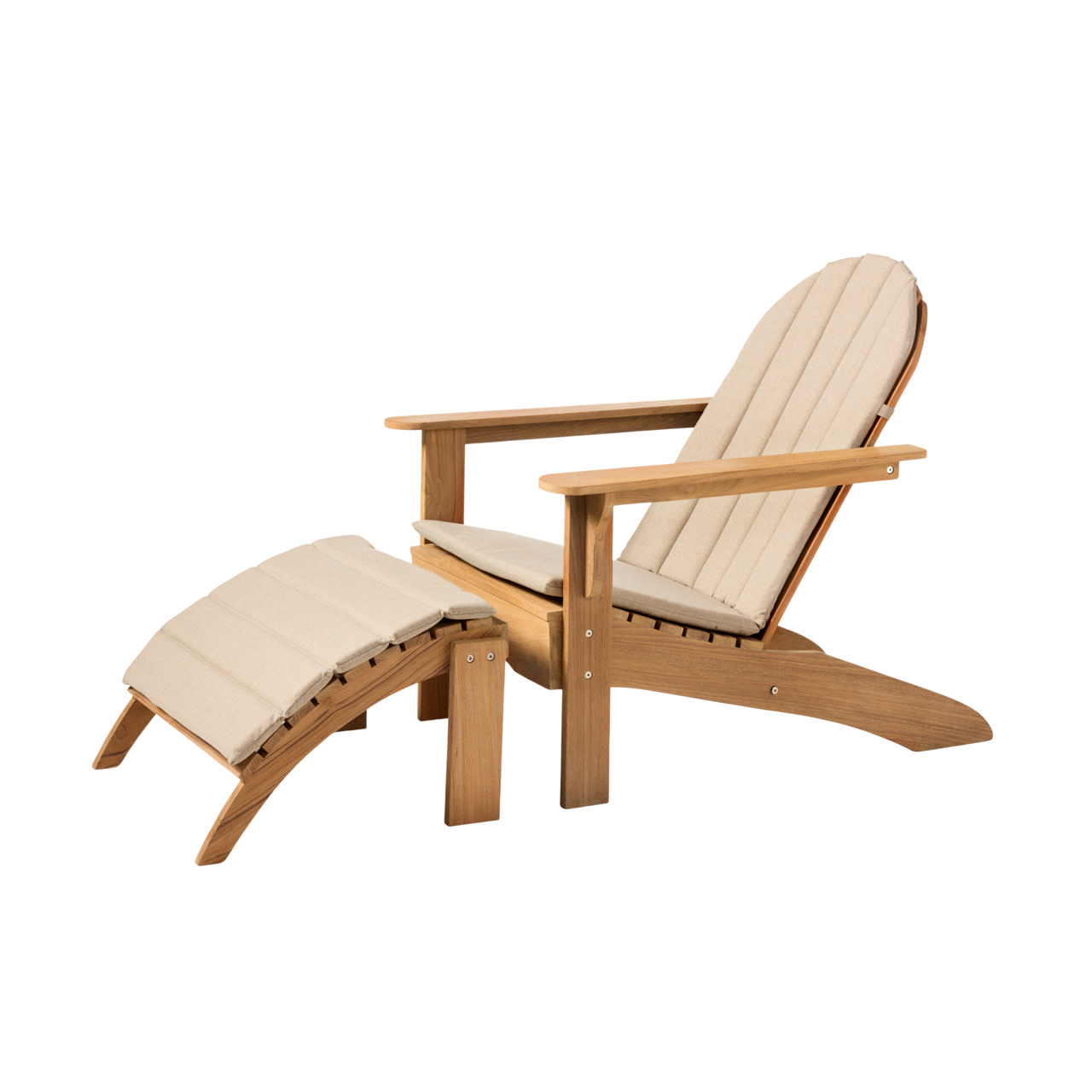 Adirondack Set mit Kissen - Teak
