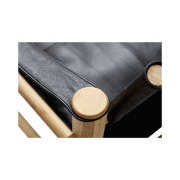 Noble Safaristuhl - Bambus & Schwarzes Leder