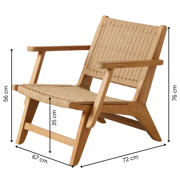 EYA Loungesessel - Paperloom-Geflecht