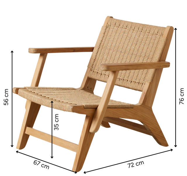 EYA Loungesessel - Paperloom-Geflecht