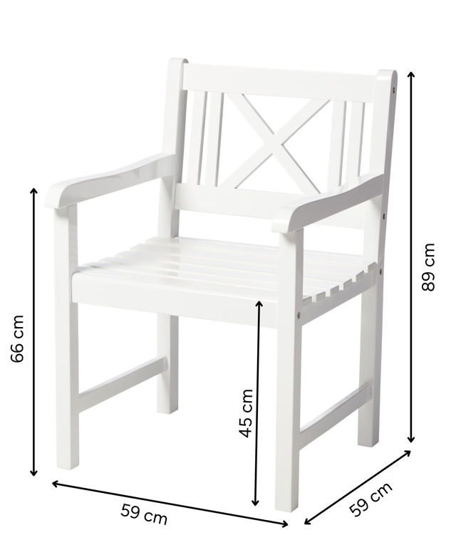 Rosenborg Stuhl - Weiß