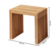 Rib Hocker - Teak