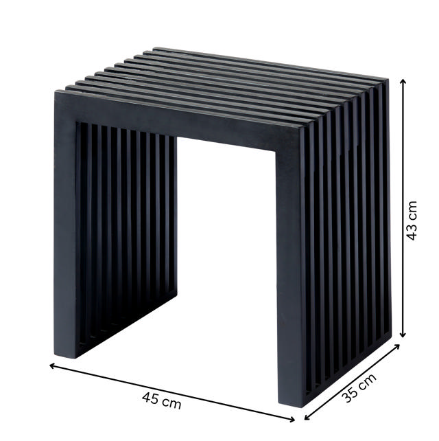 Rib Hocker - Schwarz