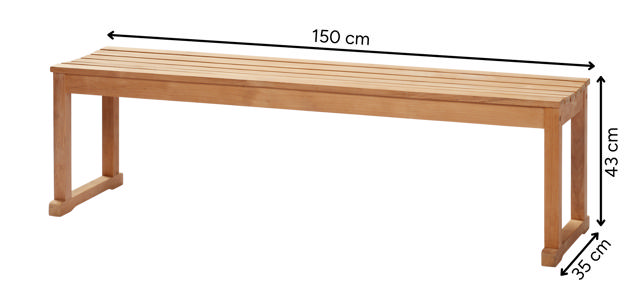 Vega Drei-Personen-Bank - Teak