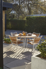 Ellen Set - Tisch 110 cm & vier Stühle - Weiß