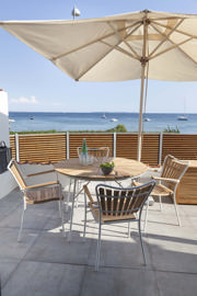 Ellen Set - Tisch 110 cm & vier Stühle - Weiß