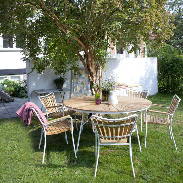 Ellen Set - Tisch 130 cm & fünf Stühle - Weiß