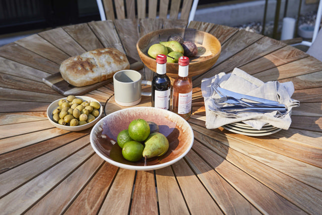 Ellen Set - Tisch 130 cm & fünf Stühle - Weiß