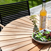 Ellen & Mood Classic Set - Tisch 110 cm & Vier Stühle - Anthrazit