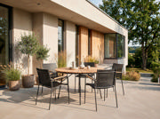 Ellen & Mood Classic Set - Tisch 130 cm & Fünf Stühle - Anthrazit