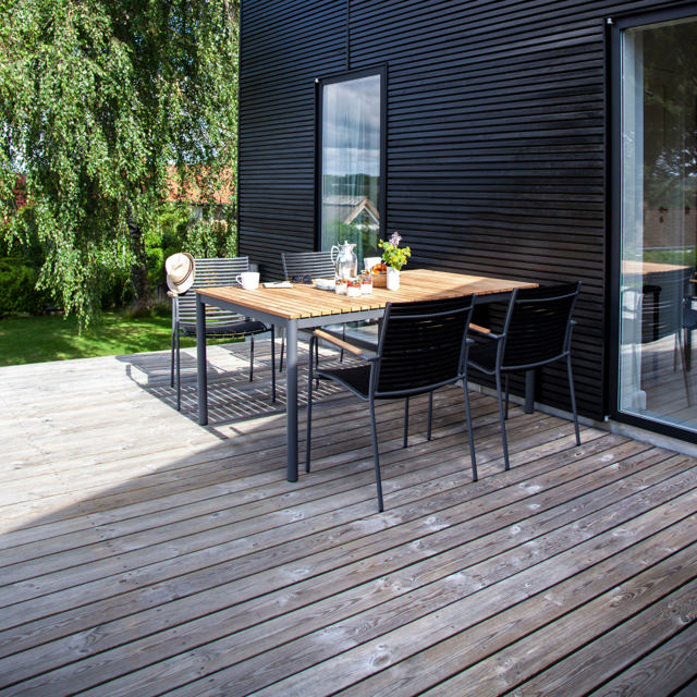 Mood Classic Set - Tisch & Vier Stühle - Anthrazit