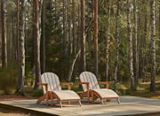 Adirondack Set mit Kissen - Teak