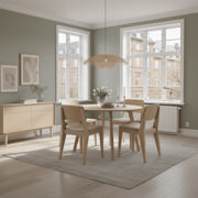 Elvo Set - Runder Esstisch & vier Stühle