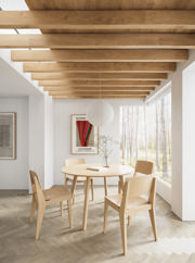 Elvo Set - Runder Esstisch & vier Stühle