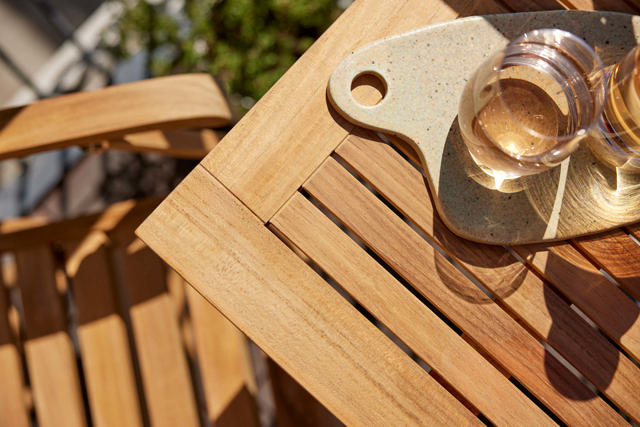 Urban Balkontisch - Massives Teakholz