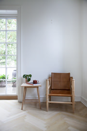 Noble Safaristuhl - Bambus & Hellbraunes Leder