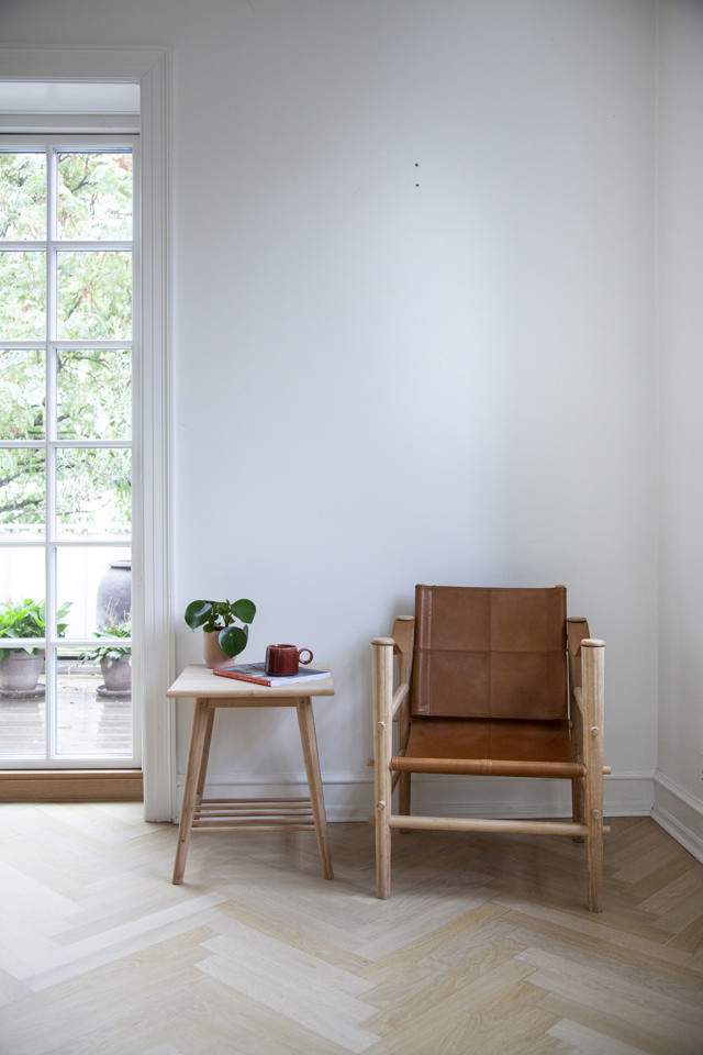 Noble Safaristuhl - Bambus & Hellbraunes Leder