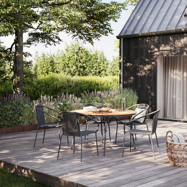 Luno Gartenstuhl - Anthrazitgrau