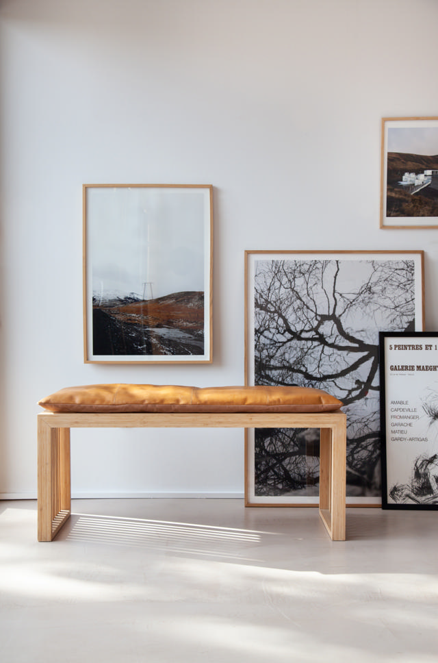 Rib Dreisitzerbank - Bambus