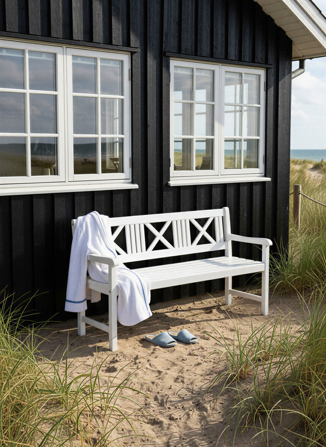 Rosenborg Drei-Personen-Bank - Weiß