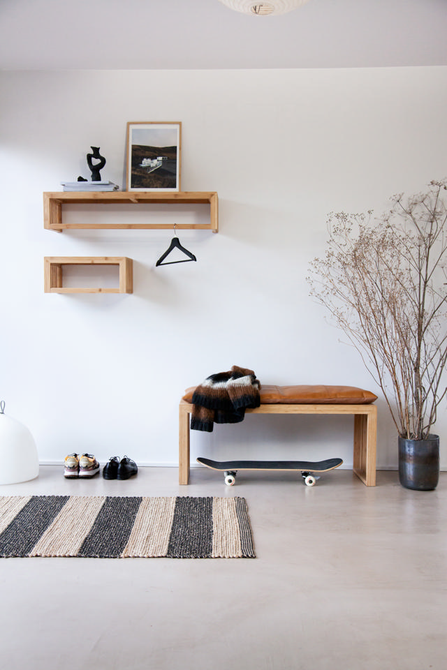 Rib Kleine Garderobenablage - Bambus