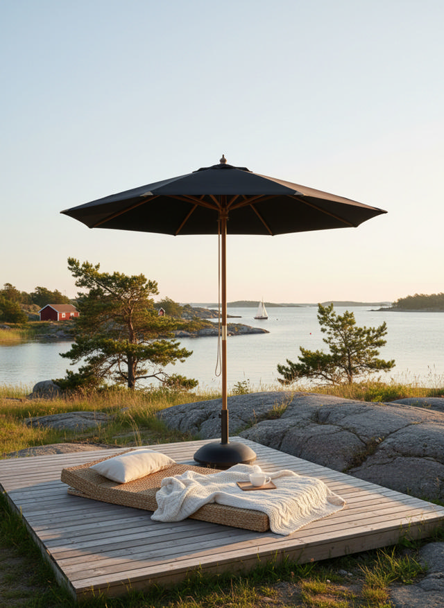 Shade Capri Sonnenschirm - Schwarz