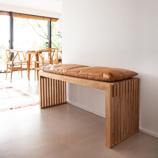 Rib Sitzkissen für Dreisitzerbank - Leder